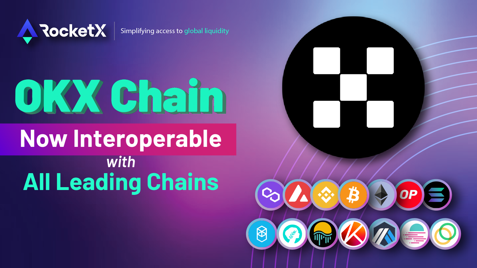 OKX Chain is now interoperable with 15 leading blockchains, including Bitcoin (BTC), Ethereum (ETH), BNB Chain (BNB), Polygon (MATIC), Avalanche (AVAX) OKX Chain is now interoperable with 15 leading blockchains, including Bitcoin (BTC), Ethereum (ETH), BNB Chain (BNB), Polygon (MATIC), Avalanche (AVAX)